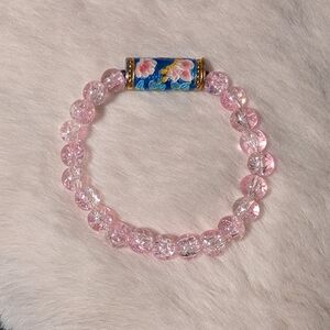 Cloisonne And Glass Bracelet